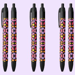 Modern Blob Swatch Pattern Black Ink Pen