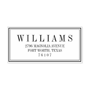 Modern Block Return Address Stamp