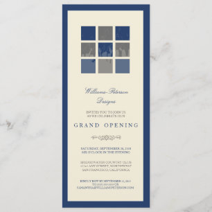 Modern Blocks Grand Opening Invitation (blue)