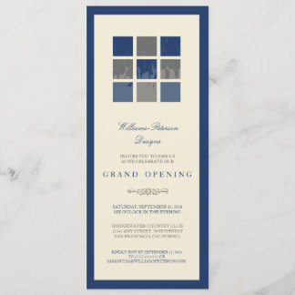 Modern Blocks Grand Opening Invitation (blue)