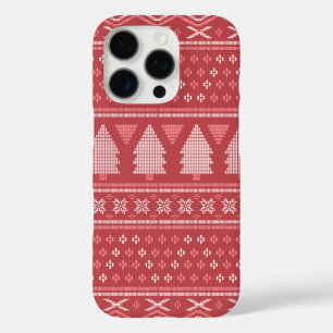 Modern Blocky Christmas Tree Pattern iPhone 16 Pro Case