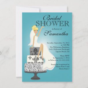 Modern Blonde  Bride Bridal Shower Invitation