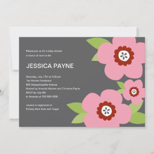 Modern Blooms Baby Shower Invitation