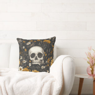 "Modern Blossom" Skull-Stil Dekokissen Cushion