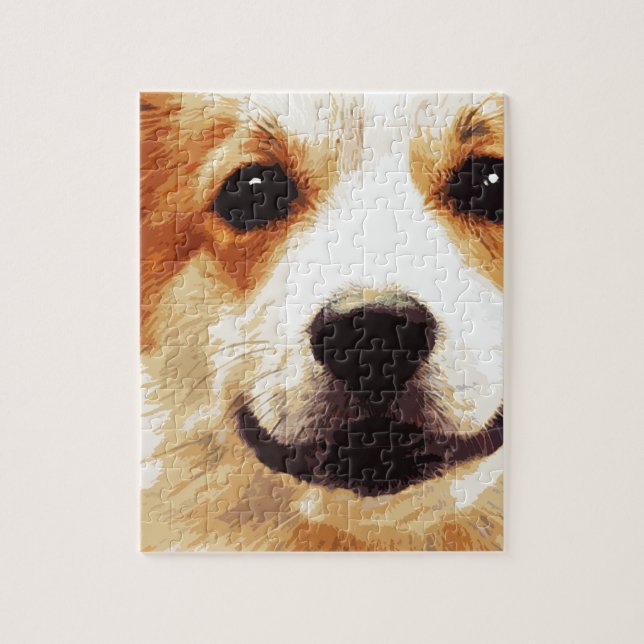 modern blown Welsh Corgi Jigsaw Puzzle (Vertical)