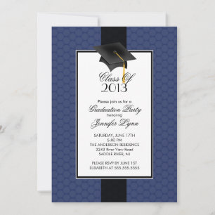 Modern Blue 2013 Graduation Party Invitation