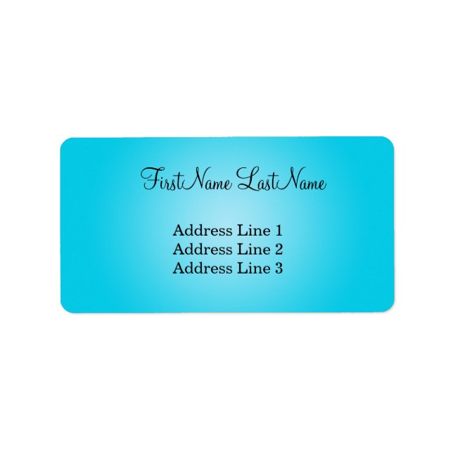 Modern Blue Address Label (Front)