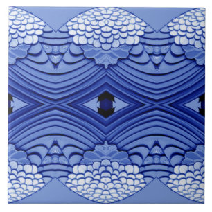 Modern blue and white classic pattern ceramic tile