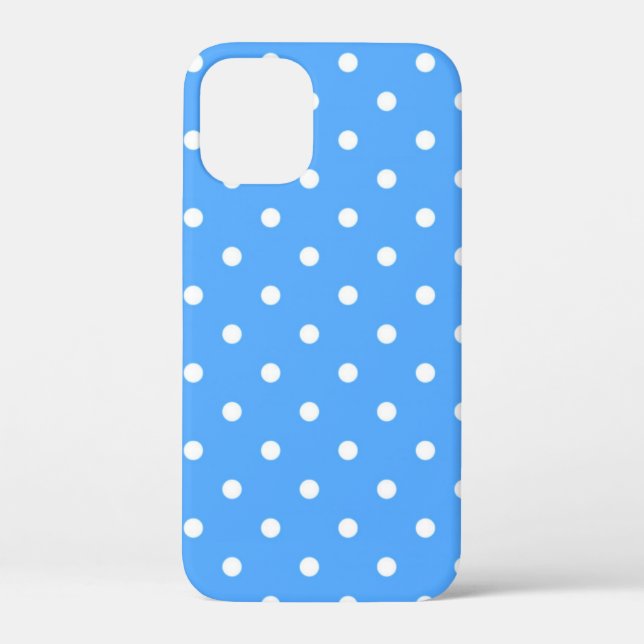 Modern blue and white polka dots pattern Case-Mate iPhone case (Back)