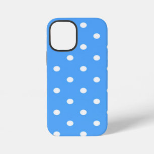 Modern blue and white polka dots pattern iPhone case