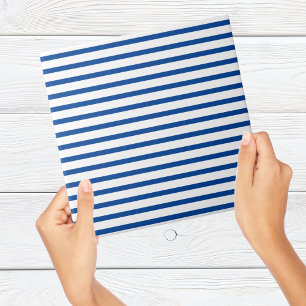 Modern blue and white stripe pattern tile