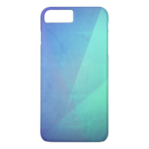 Modern Blue Aqua &Turquoise Geometric Gradation iPhone 8 Plus/7 Plus Case