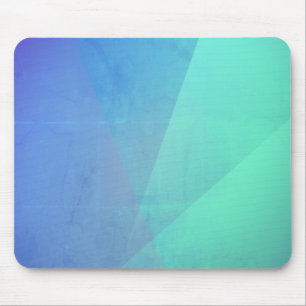 Modern Blue Aqua &Turquoise Geometric Gradation Mouse Pad