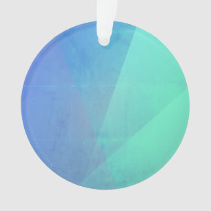 Modern Blue Aqua &Turquoise Geometric Gradation Ornament