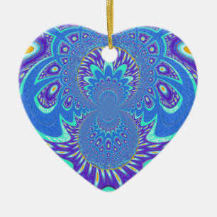 Modern Blue art Ceramic Tree Decoration
