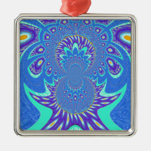 Modern Blue art Metal Tree Decoration