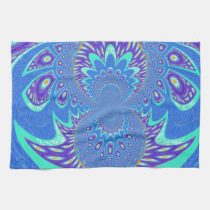 Modern Blue art Tea Towel
