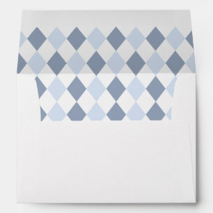 Modern Blue Black Golf Graduation Return Address Envelope