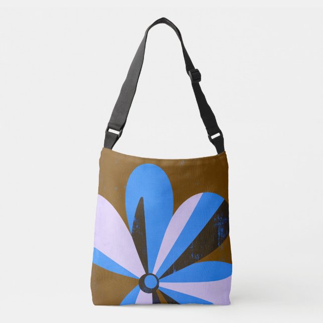 Modern Blue Bloom Abstract Tote Bag (Front)
