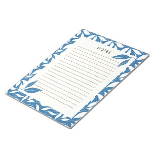 Modern Blue Botanical Notepad