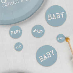 Modern Blue Boy Baby Shower Table Confetti