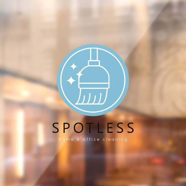 Modern Blue Broom Logo Cleaning Service (Sheet 2)