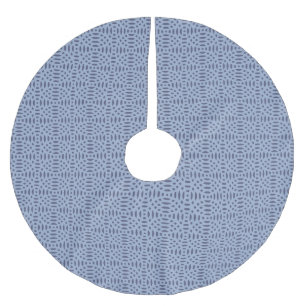 Modern Blue Circular Shapes Seamless Pattern Brushed Polyester Tree Skirt