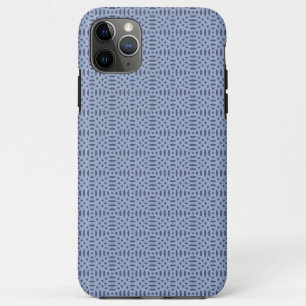 Modern Blue Circular Shapes Seamless Pattern iPhone 11 Pro Max Case