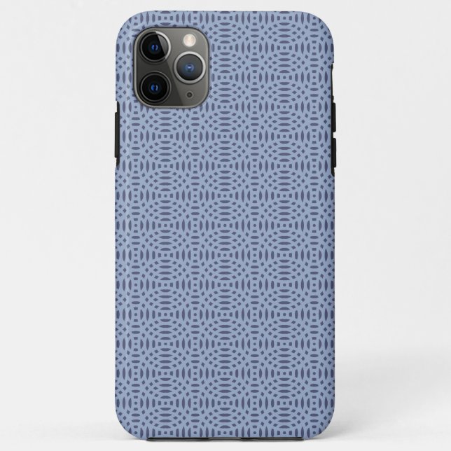 Modern Blue Circular Shapes Seamless Pattern Case-Mate iPhone Case (Back)