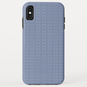 Modern Blue Circular Shapes Seamless Pattern iPhone XS Max Case