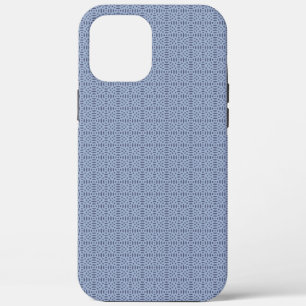 Modern Blue Circular Shapes Seamless Pattern iPhone 12 Pro Max Case