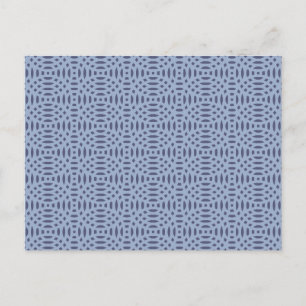 Modern Blue Circular Shapes Seamless Pattern Holiday Postcard