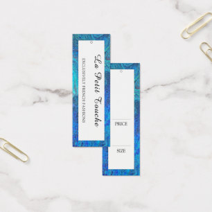 Modern Blue Clothing Boutique Hanging  Price Tag
