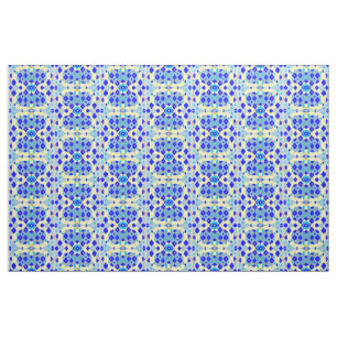 Modern Blue Diamond Abstract Fabric