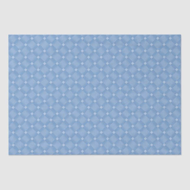 Modern Blue Diamond Chevron Baby Shower Tissue Paper (Front)