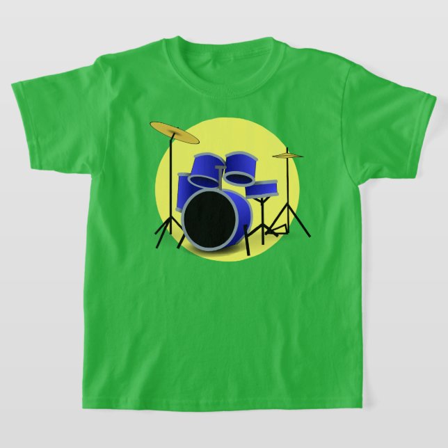MODERN BLUE DRUM KIT T-Shirt (Laydown)