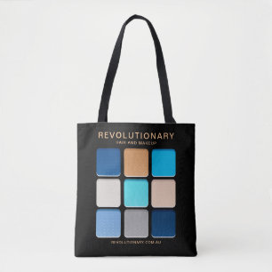 Modern Blue Eyeshadow Pallete Name Makeup Artist Tote Bag