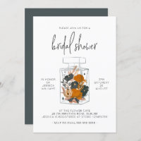 Modern Blue Floral Perfume Brunch Bridal Shower 