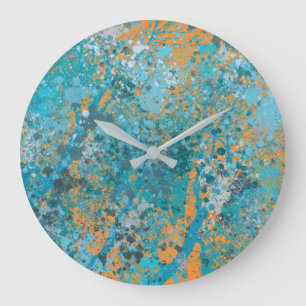 Modern Blue Forest Large Clock