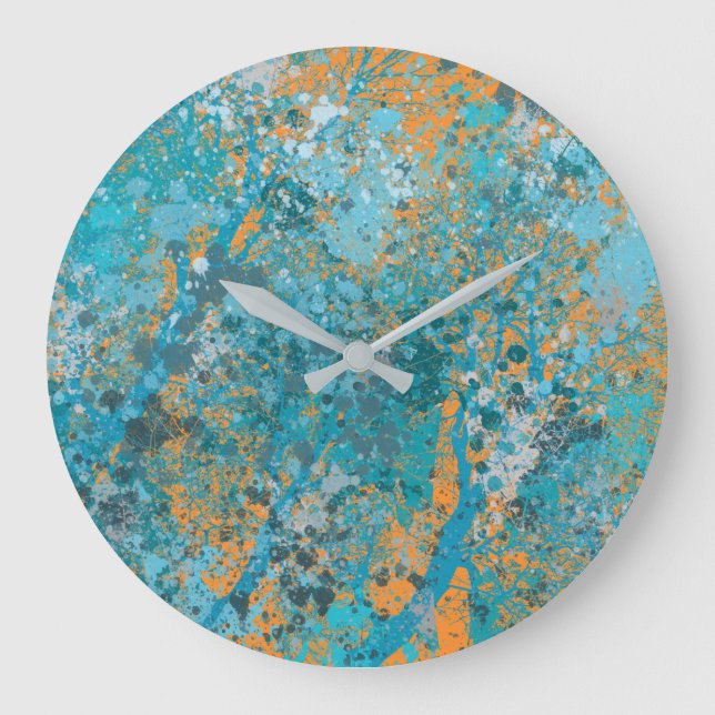 Modern Blue Forest Large Clock (Front)