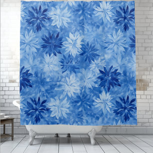 Modern Blue Frost Shower Curtain