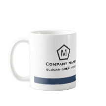 Modern Blue Geometric Business Mug