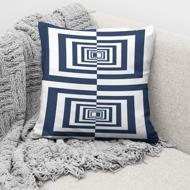 Modern Blue Geometric Minimalist Cushion (Creator Uploaded)