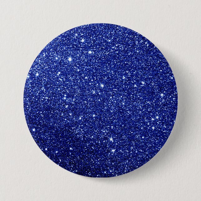 Modern Blue Glitter  7.5 Cm Round Badge (Front)