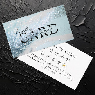 Modern, Blue-Glitter Salon,  10 -  Enclosure Card