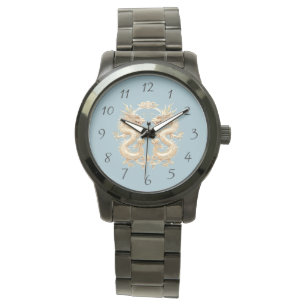 Modern Blue Gold Dragon Watch