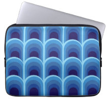 Modern Blue Gradient Arcs Pattern 