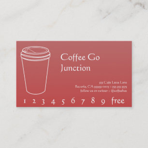 Modern Blue Gradient Coffee Loyalty Card