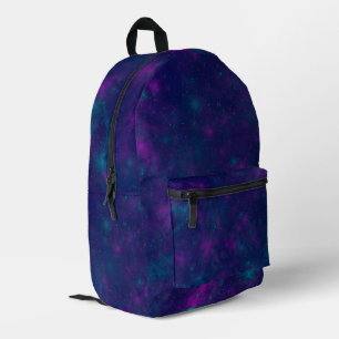 Modern Blue gradient cosmos space galaxy boys Printed Backpack
