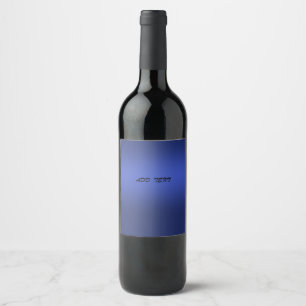 Modern blue gradient Watercolor galaxy ,DIY TEXT Wine Label
